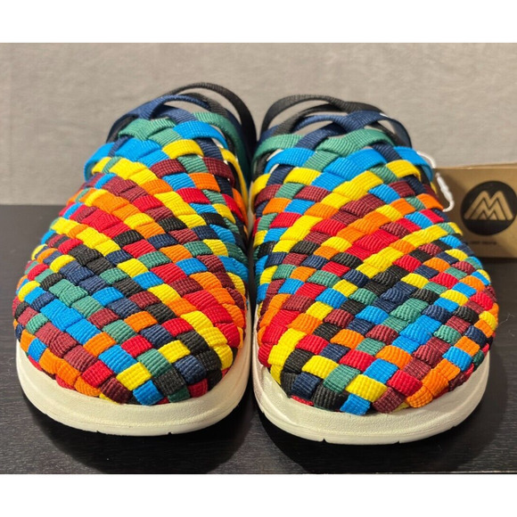 MALIBU SANDALS Colony White EVA Rubber Rainbow Checkered Nylon Men's Size 13 - Picture 3 of 9